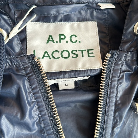 Lacoste x A.P.C. logo-print hooded jacket men’s medium - Picture 5 of 9